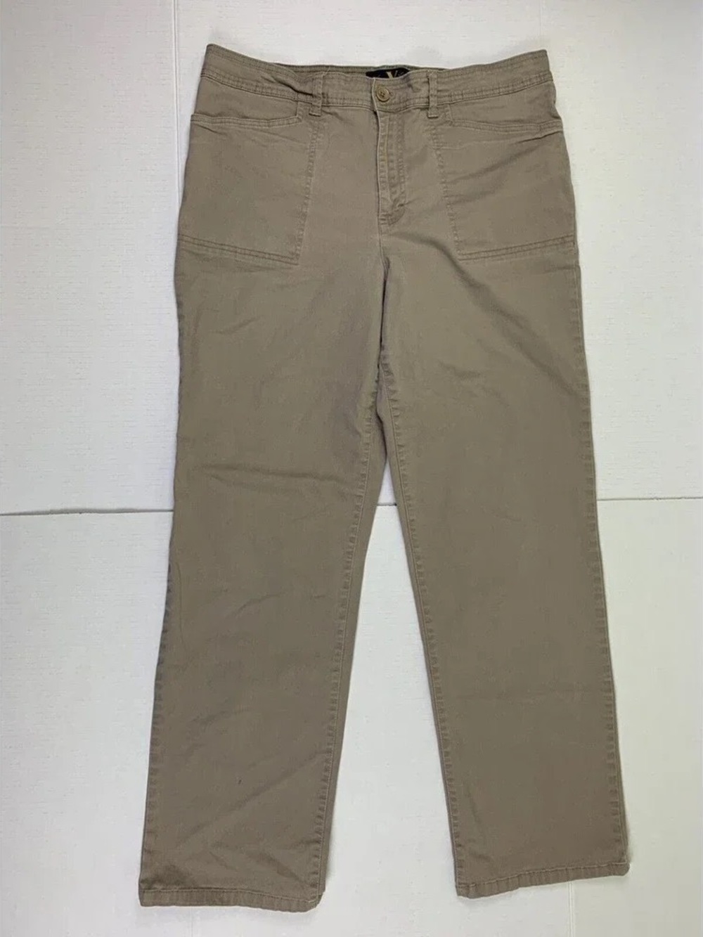 Straight Leg Women's Pants in Khaki - Classic Everyday Style
